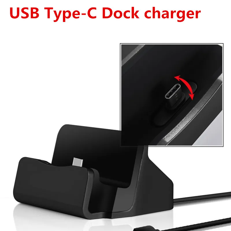 Fast Phone Charging Dock Station USB Data Cable For iPhone Huawei Xiaomi LG Samsung Micro-USB/Type-C/IOS Desktop Docking Charger