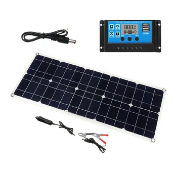 

Solar Panel 100W 18V Dual USB Solar Panel Battery Charger Controller Camping Hiking Monocrystalline solar cell Boat Car Home