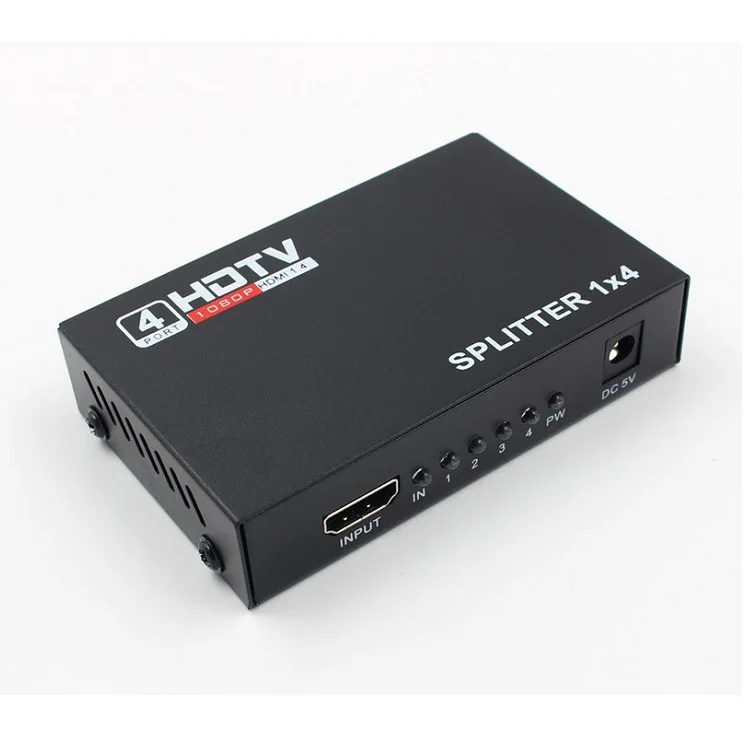 

RIVOER HDMI HD distributor 1 in 4 out 1 quarter divider supports 1080p 3D