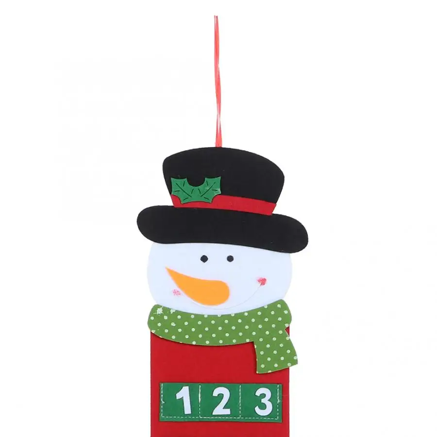 Christmas Advent Calendar Reusable Countdown Calendar Christmas Decorations Pendant Christmas Decor Xmas Gift Party Supply - Цвет: B