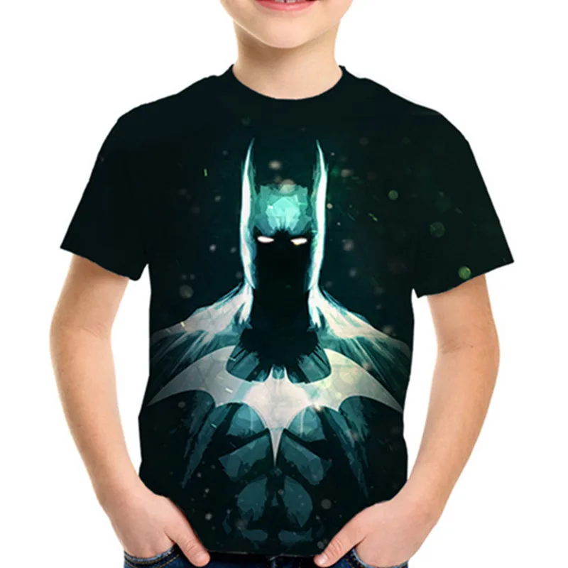 

2020 Summer Kids Superhero 3D T-shirt Anime Superman Batman Printed Girls Boys T shirt Children Cool Fashion Tshirts 4-12 Years