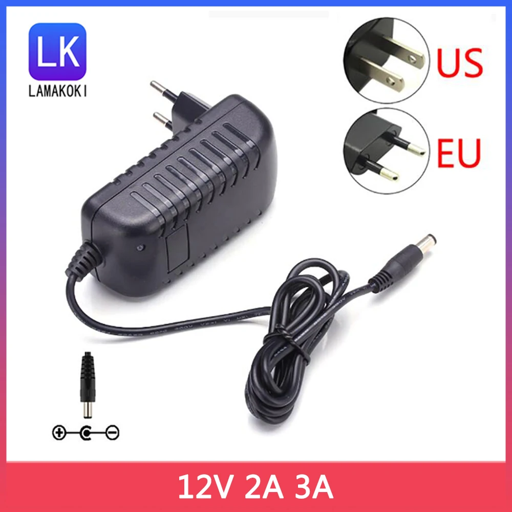 Adaptador ac 12v 2a 3a Interruptor de Alimentação Carregador para Guitarra Pedal Efeito Adaptador Reverso Polaridade Negativa Dentro Peças