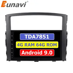 Eunavi 9 ''1024*600 Octa Core Android 8,0 автомобилей Радио gps навигации для MITSUBISHI PAJERO V97 2006-2015 стерео 4G Оперативная память