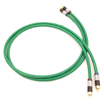 

Colleimage High Quality 2328 6N OFC HIFI RCA Male to Male Audio Cable Hifi Silver-plated 2RCA Cable