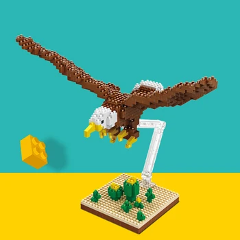 

Diamond Block Birds eagle hawk falcon Animal 3D Model DIY Micro Blocks Educational Building Block Toys