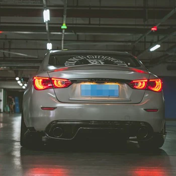 

Auto Fit For Infiniti Q50 Q50S Spoiler 2014 2015 2016 2017 Carbon Fiber Rear Spoiler Tail Trunk Lip Wing Spoiler Car Accessories