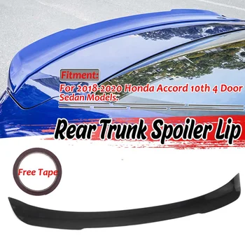 

New Black Duckbill HighKick Car Rear Trunk Boot Lip Spoiler Wing Lid ABS For Honda For Accord 10th 4 Dr Sedan 2018 2019 2020