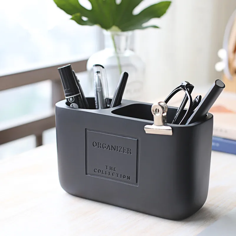

Nordic Style Resin Pen Container Concise Design Creative Storage Box for Utensils/Cosmetics Office Desk Organizer Pen Box