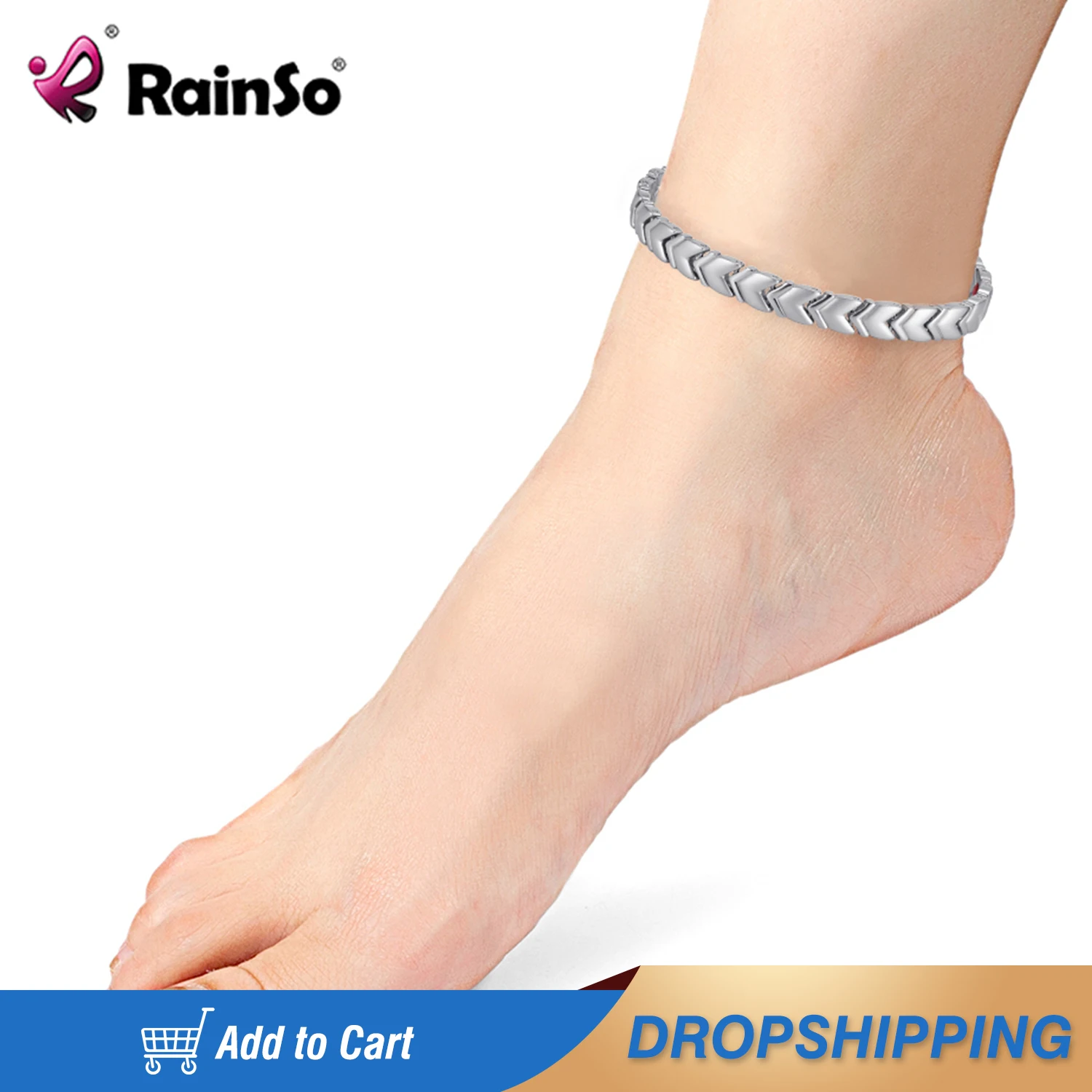 RainSo Trendy Women Titanium Anklets Arrow Design Bio Energy 4