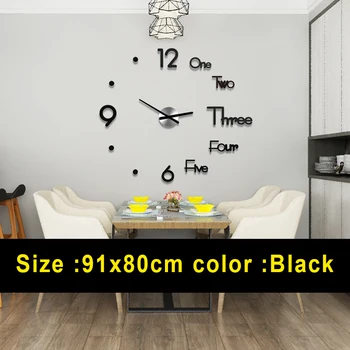 

Hot Pattern Luxury Creative DIY Large Wall Clock 3D Wall Sticker Modern Design Decorative for Home Decoration D6