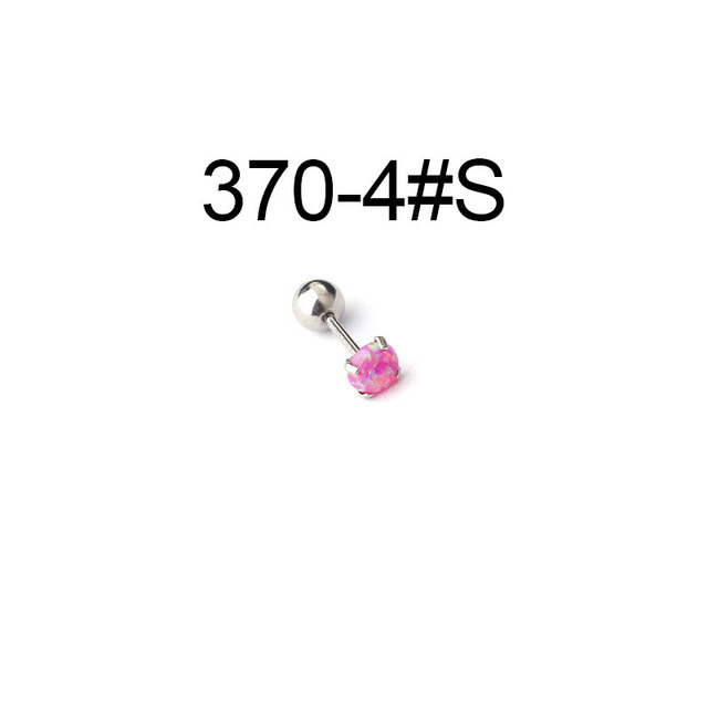 2/3/4mm Mini Opal Stone Stud Earrings for Women 2021 Trend Jewelry Ear Cuffs 20G Stainless Steel Piercing Small Earrings