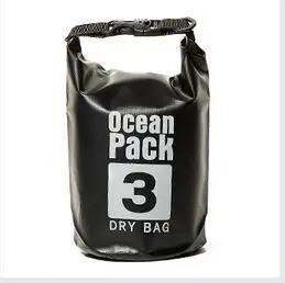 2L-30L Bucket Outdoors Waterproof Backpack Bag  Portable Rafting Diving Dry Bag Sack PVC Swimming Bags for River Trekking black