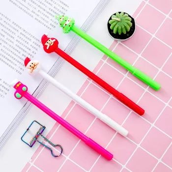 

4pc/lot Funny Gel Pen Cute 0.5mm Black Ink Pen for Girl Student Stationery School Writing Pencils Office Supplies Christmas Gift