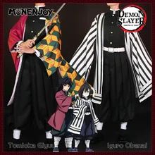 Monenjoy Demon Slayer Tomioka Giyuu Iguro Obanai Cosplay Haori Team Uniform Cos Kostuum Sets