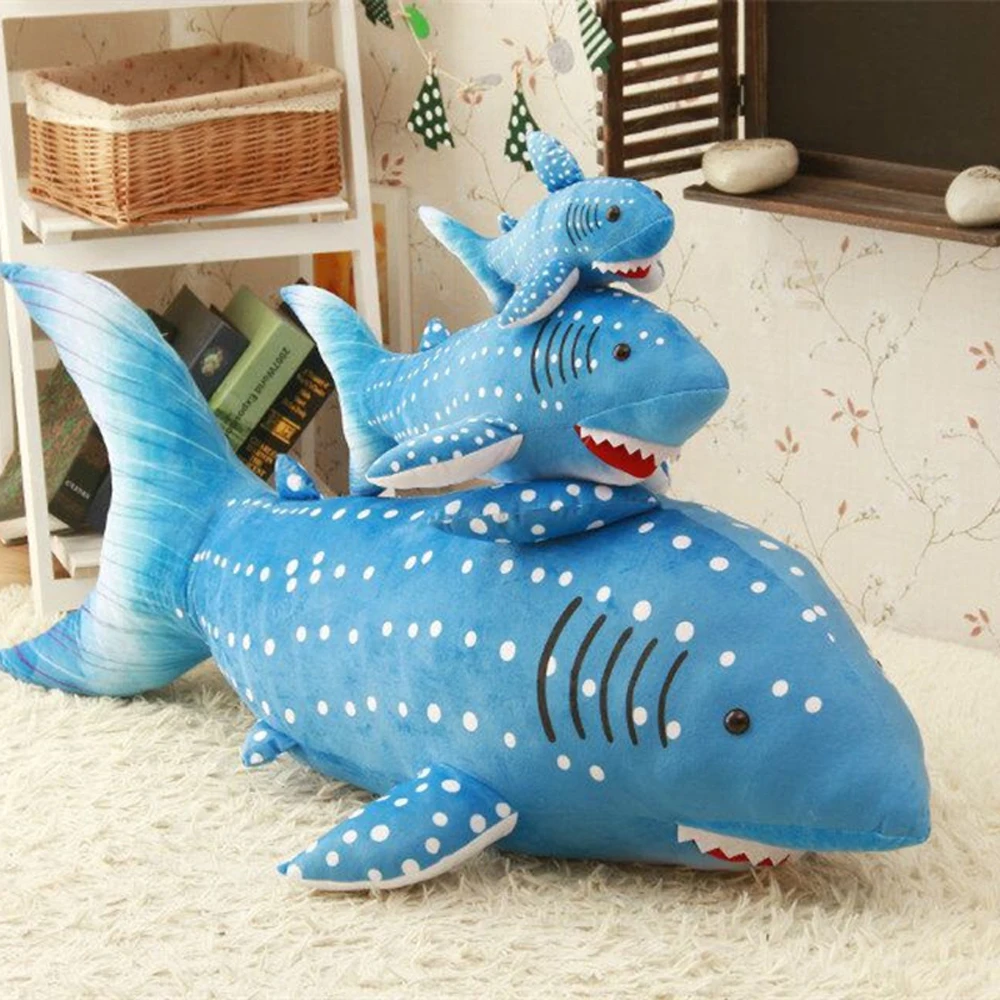 Underwater World Simulation Big White Shark Children Stuffed Plush Toy Birthday Gift