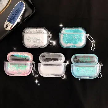 

Liquid Glitter Stars Case for Airpods Pro Earphone Cover for Airpods Pro Drift Sand Glitter Crystal Transparent Case Cover