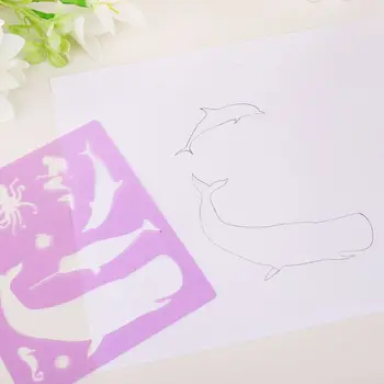 

14pcs/set Letters Animal Drawing Template Stencil Painting Embossing DIY Album K1AB