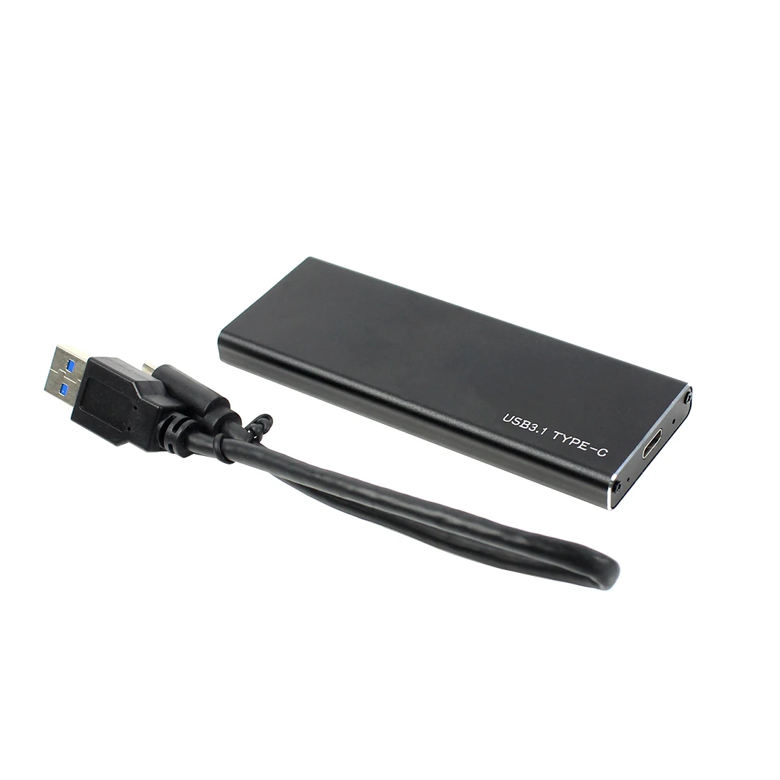 USB3.1 type-C-M.2 M ключ NVMe PCIE SSD коробка твердотельный накопитель Корпус чехол 10 Гбит/с M2 SSD 2280 корпус жесткого диска - Цвет: Black 1 Cable