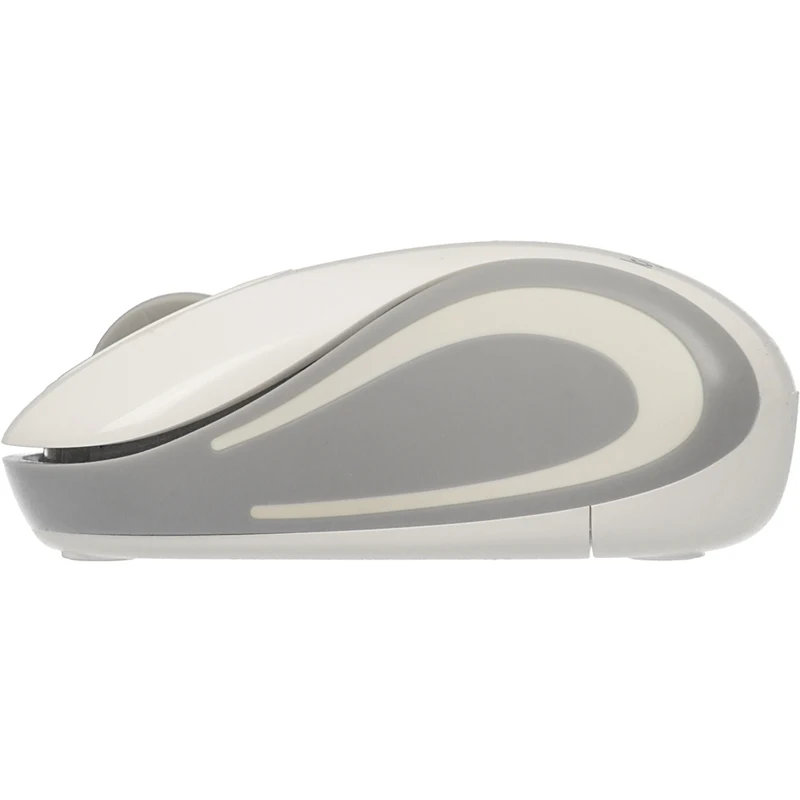 Мышь Logitech Mini M187 белый/серый оптическая(1000dpi) беспроводная USB для ноутбука(2but