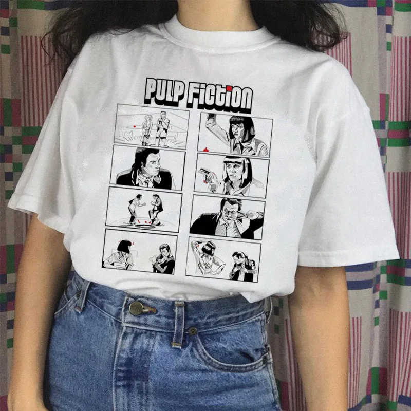 Мякоть фантастика Миа забавная футболка harajuku Винтаж ulzzang футболка 90s топы футболки tumblr женская футболка гранж корейский стиль