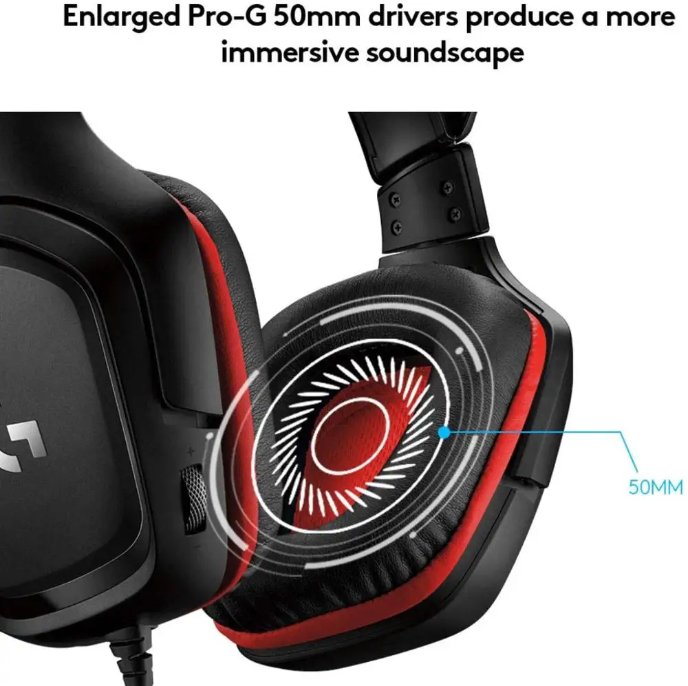 Logitech G331 на головке игровая Проводная гарнитура С микрофоном для PUBG настольный