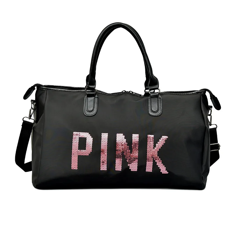 

pink bag 2019 nouvelle conception paillettes rose lettres salle de sport sac de sac a main femme women bag over the shoulder bag