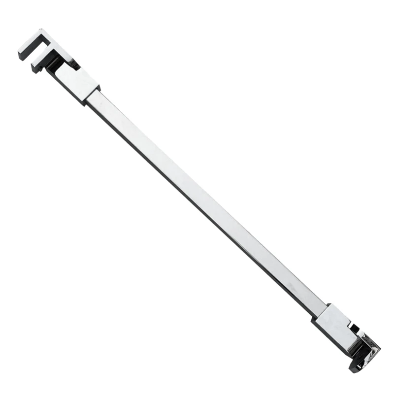 

Promotion! Chrome Frameless Shower Door Fixed Wall Panel Wall-To-Glass, Glass-To-Glass Support Bar Clamp for 1/4 Inch To 3/8 Inc