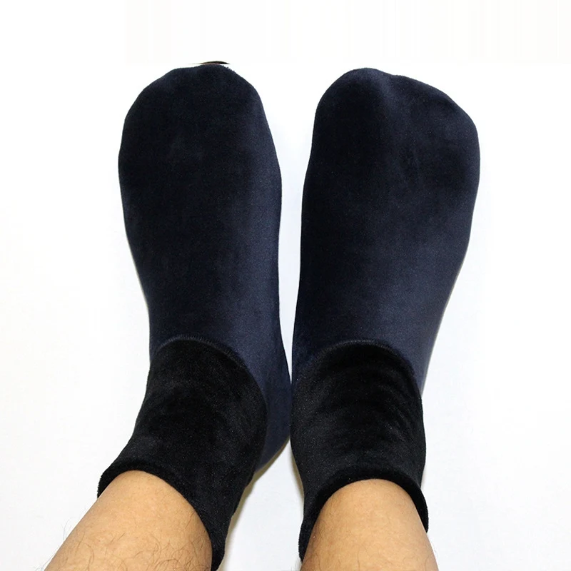 Г., мужские тапочки зимние тапочки нескользящие носки-тапочки теплая Домашняя обувь Мягкая Плюшевая домашняя обувь удобные Тапочки - Цвет: style 2  Dark blue