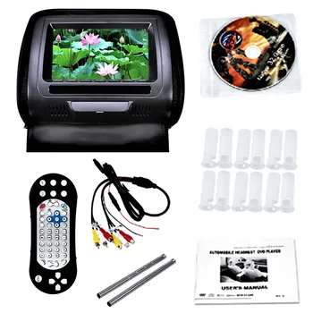 

with Zipper Cover 7inch Car Headrest Speaker Video Monitor HD LCD Screen Adjustable Game Infrared USB DVD Player Car Dispaly MP5