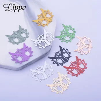 

50pcs AC10621 18*24mm Brass Owl Mask Shape Charms Masks Pendant Earring Findings