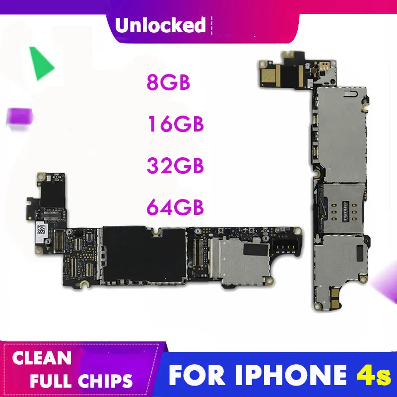 Для IPhone 4S 16g 32g материнская плата логическая полные чипы с полным чипом
