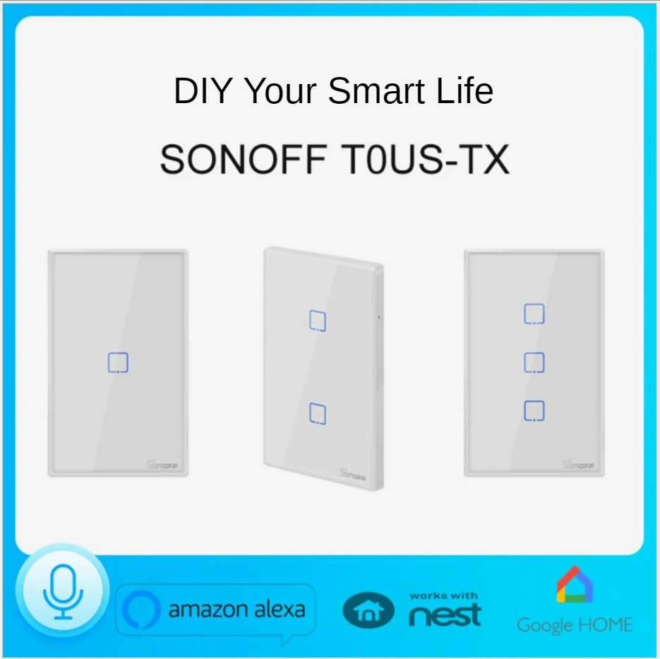 

Умный настенный выключатель с дистанционным управлением, Wi-Fi, характеристики T0 US, ваша жизнь «сделай сам»