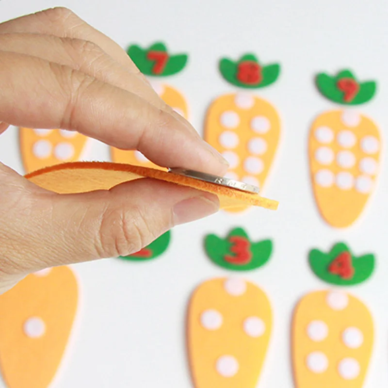 10Pcs Children's Puzzle Digital Teaching Educational Toy Non-woven 1-10 Digital Handmade DIY Kindergarten Accessories