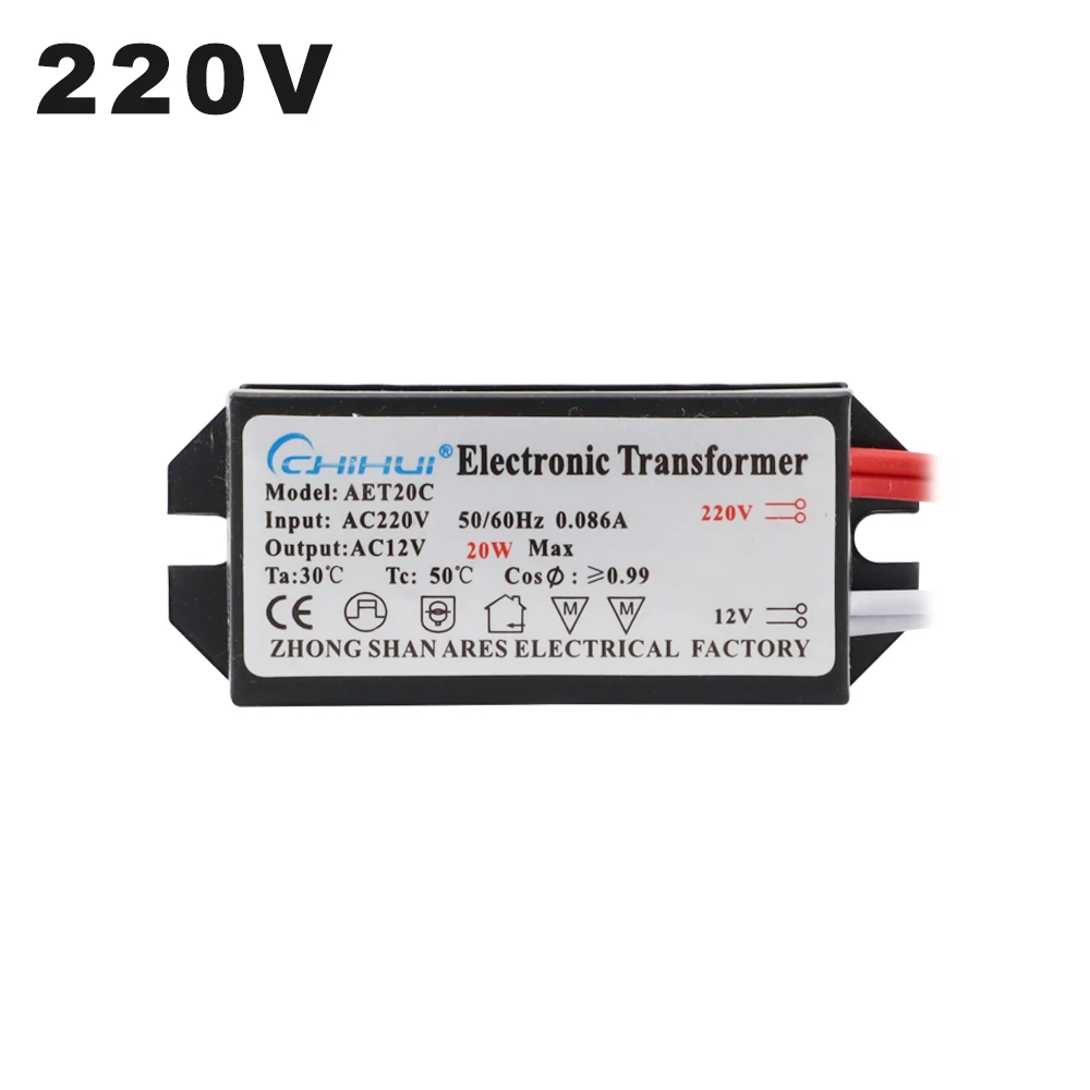 AC220V To AC12V LED driver 20W Electronic Transformer Power Supply For ...