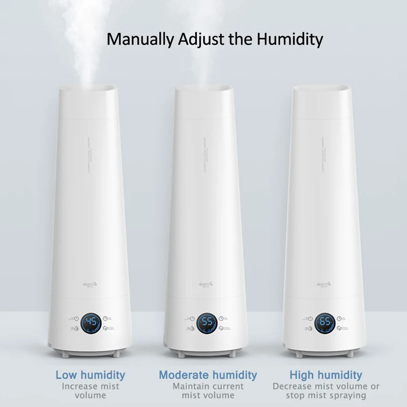 Cena 2020 Deerma LD220 4L inteligentny nawilżacz powietrza ekran dotykowy stojący fajne mgły olejku aromaterapeutycznego nawilżacz zdalnego sterowania