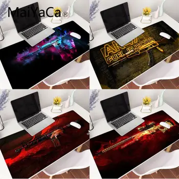 

MaiYaCa CS GO AK47 gun Office Mice Gamer Soft Mouse Pad gaming mouse pad Large Locking Edge Keyboard Table Cover for Dota