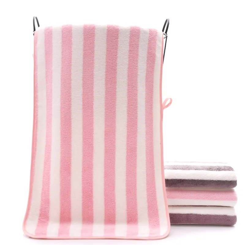 Stripe 1 Pink 4 стиля, впитывающее полотенце из микрофибры, полосатая решетка, лицо, толстые мягкие банные полотенца для взрослых, быстросохнущие 35*75 см - Цвет: Stripe 1 Pink