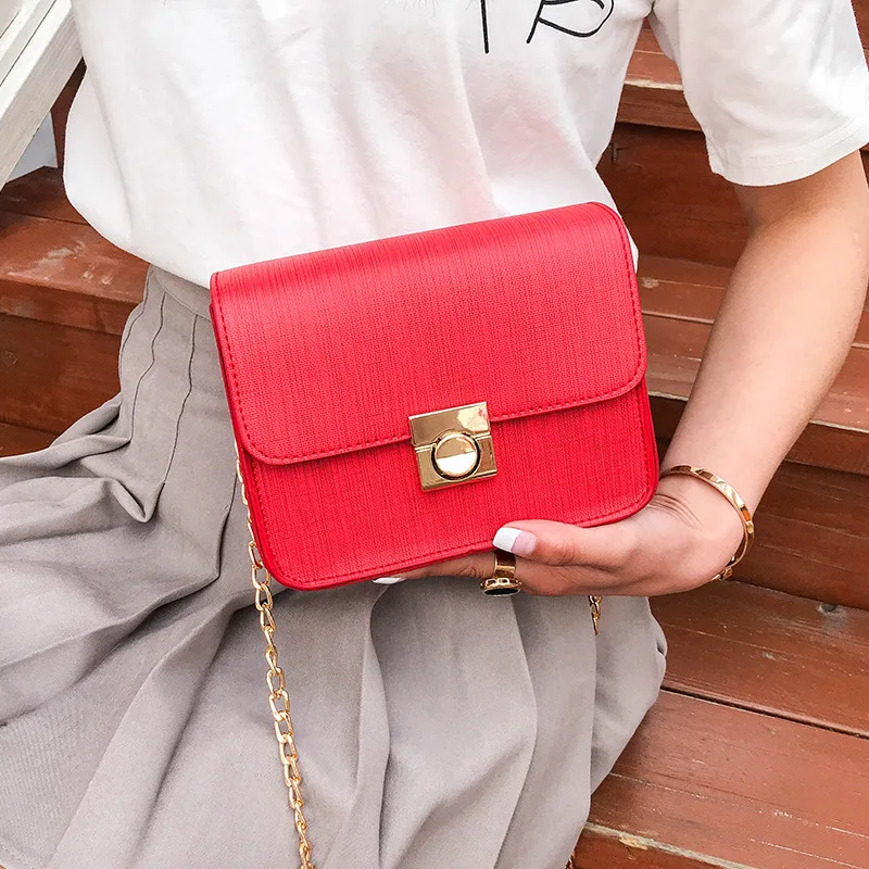 

Bag 2018 Spring New Style Oblique Bag Chain Square Sling Bag Korean-style Trend WOMEN'S Bag Fashion Shoulder Bag Fashion