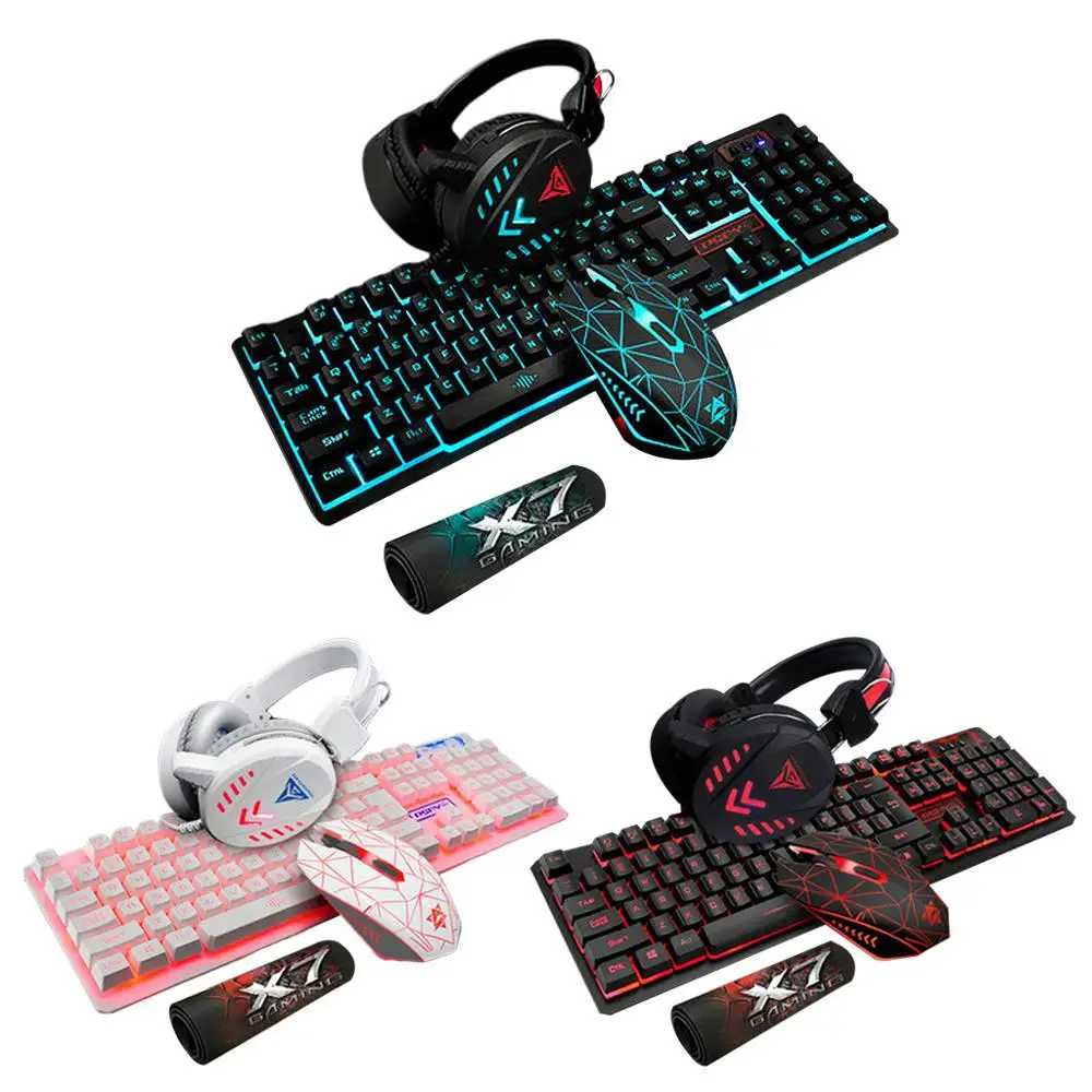 

4Pcs/Set K59 Wired USB Keyboard Illuminated Gaming Mouse Pad Backlight Headset