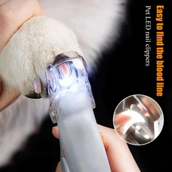 

Pet nail clippers Tool Professional led Light Nail Trimmer for dog nail clippers cat for Animals Anti-cut blood line
