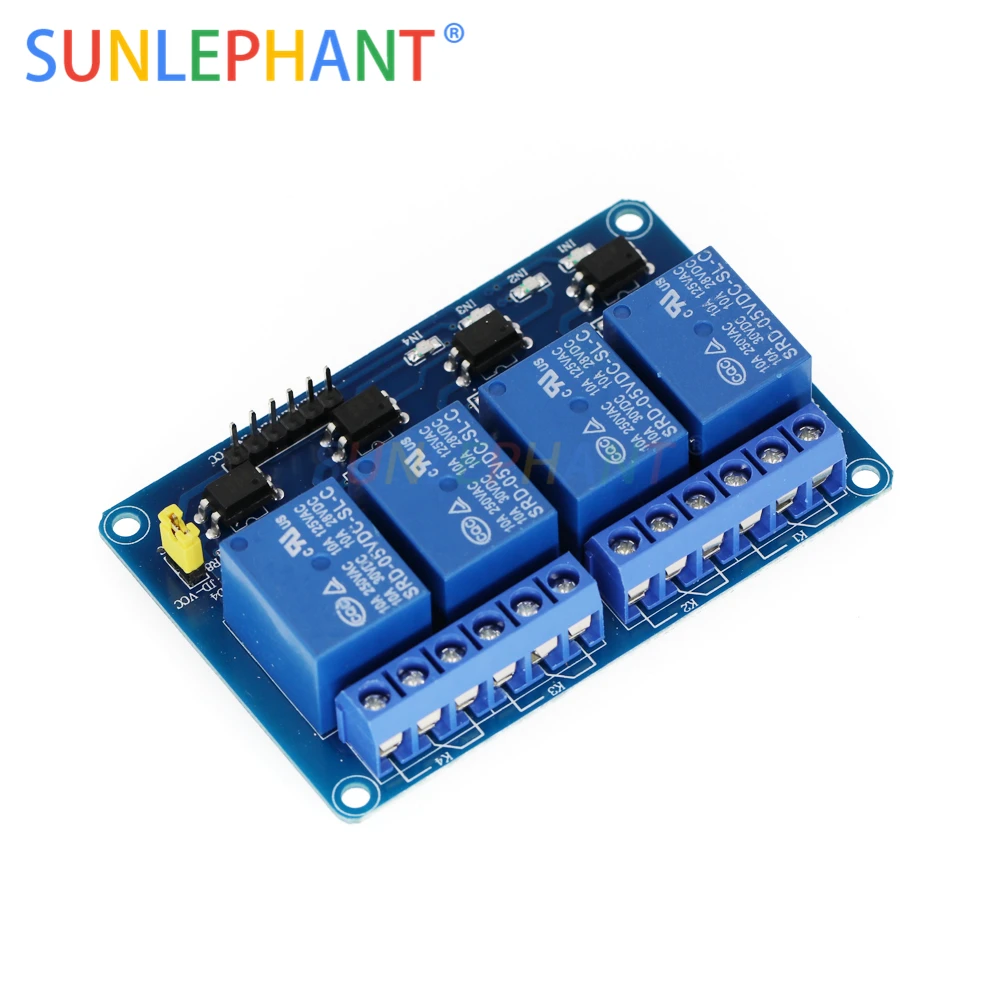 4-Канальный Релейный Модуль 5 В 12 24 экран для Arduno ARM PIC AVR DSP Electronic 4-канальное реле на