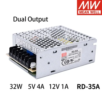 

MEAN WELL RD-35A 32W 5V 4A 12V 1A 88-264VAC to DC 5V 12V meanwell Dual Output Switching Power Supply