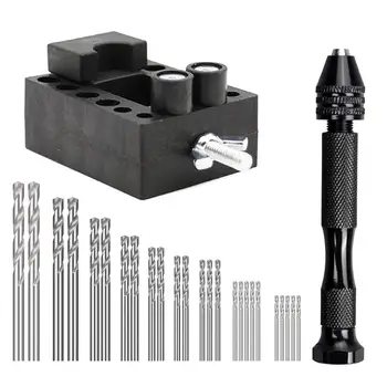 

27pcs Bodhi Walnut Drilling Tool Vise Clamp Twist Drill Bits Set Hand Drill