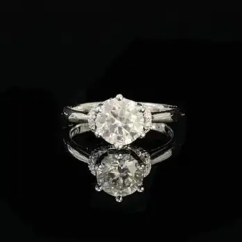 

925 sterling silver 1ct Round Cut Crown Diamond Purple jewelry Moissanite ring Wedding Party Anniversary Ring