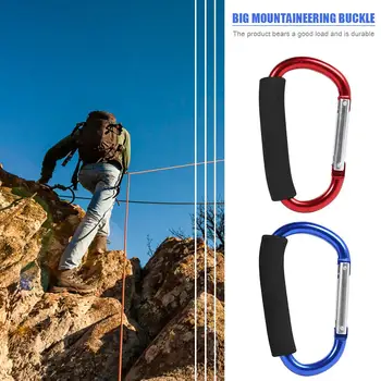 

Aluminum Alloy Spring Buckle Aluminum D Carabiner Outdoor Camping Hiking Snap Clip Buckle Climbing Hook Climbing Quickdraws