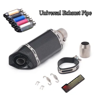 

Motorcycle Exhaust Pipe Muffler Aluminum Exhaust Tail Tip Pipe 38-51mm Universal Vent Tube For Ninja cbr650f cb400 S1000R fz6 R1