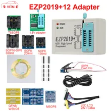 Ezp2019 alta velocidade usb spi programador melhor do que ezp2013 apoio 32m flash 24 25 93 eeprom 25 flash bios com adaptadores completos