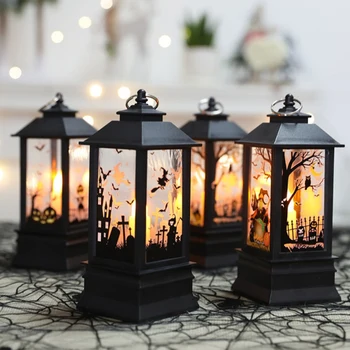 

Halloween LED Candle Lantern Home Tabletop Lamp Hanging Flameless LED Tea Light Candle Halloween Decorations