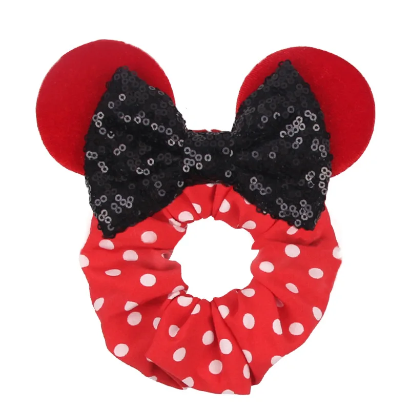 pacifier for baby Mickey Mouse Ear Hair Bands Velvet Hair Scrunchies Ring Solid Velvet Ponytail Holder Hair Ties Gum Elastic Hair Bands For Girls car baby accessories