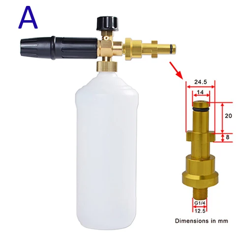 Пенная насадка пенный пистолет автомобильная пена мытье шампунь распылитель латунь пенная насадка Пенообразователь для Hammer Flex мойка высокого давления - Цвет: For Orange Hammer